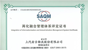 行业当先！上汽问鼎国际通过“两化融合”治理系统评定！